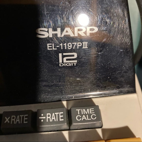 Sharp EL 1197 P111 12 digit adding machine - Picture 3 of 5